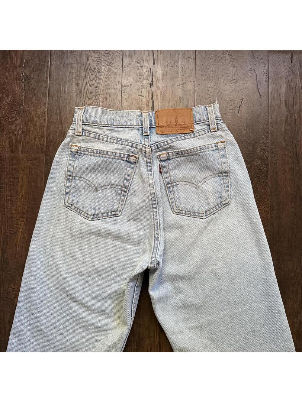 Vintage 1993 Levi 560 Jeans 23x28 Sz 1 USA Cotton Lightwash Loose Fit Taper